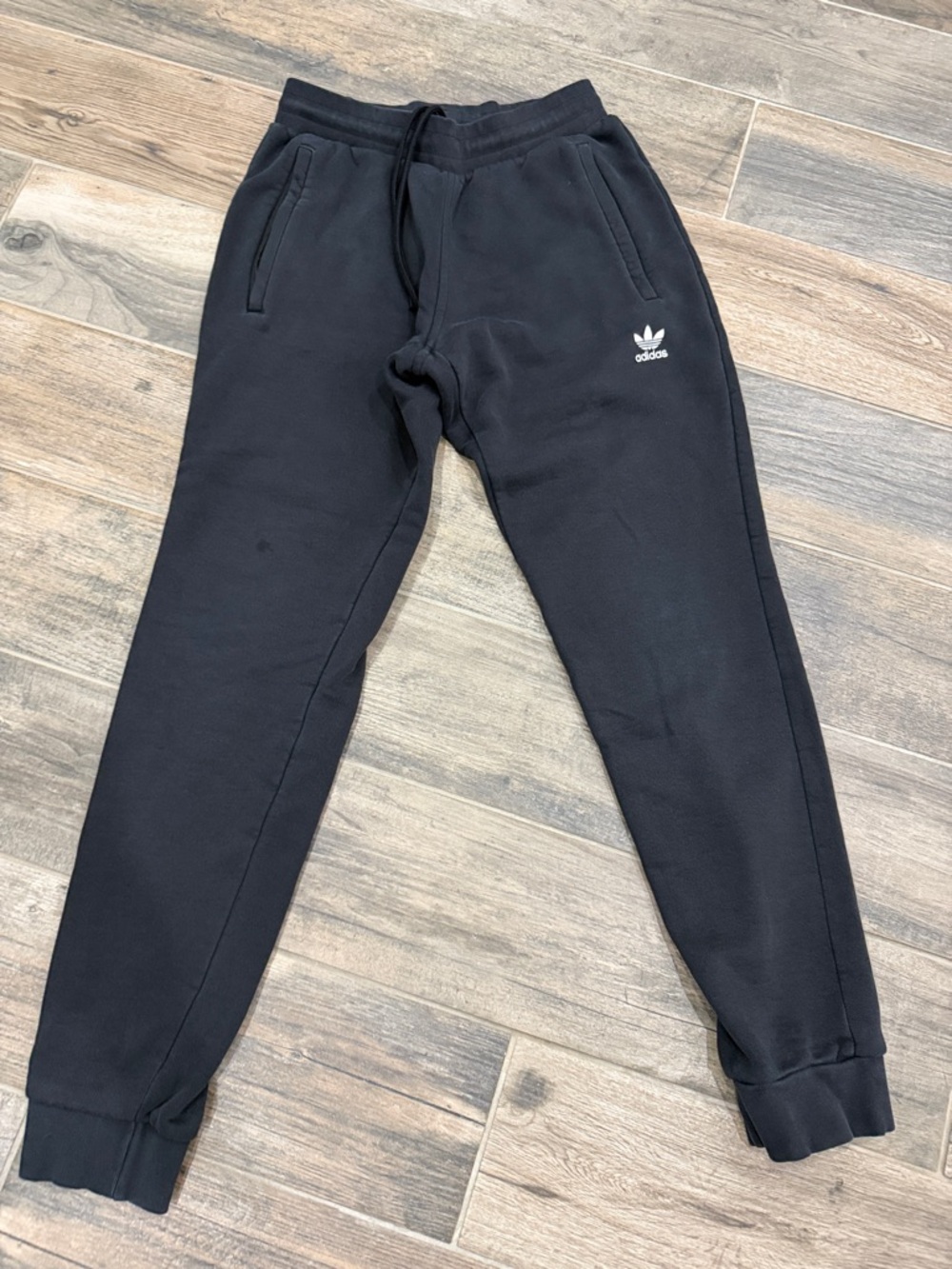 adidas Black Trefoil Logo Men's Jogger Sweatpants